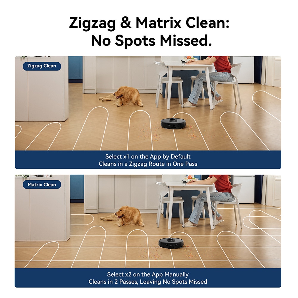 Aspirator robot Proscenic Q8, 4200 Pa, HEPA, 2-in-1, Negru, 200 min autonomie