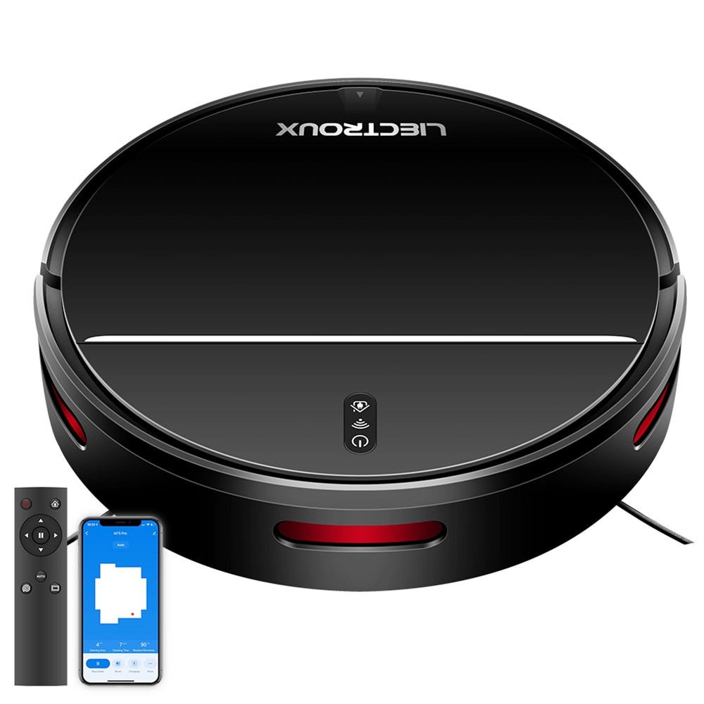 Aspirator robot, Liectroux M7S Pro, navigare harta 2D, baterie 4400mAh, negru, cu accesorii