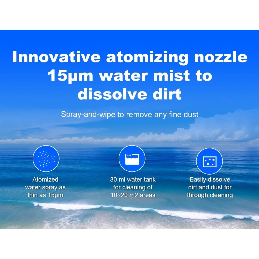 Robot curatare geamuri Liectroux YW610, aspiratie 2800Pa, rezervor 30ml, alb, 29x14.4x9.3cm