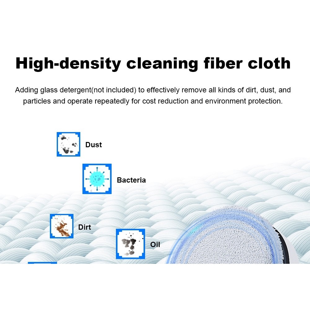 Robot curatare geamuri Liectroux YW610, aspiratie 2800Pa, rezervor 30ml, alb, 29x14.4x9.3cm