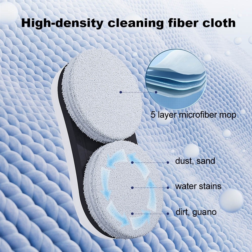 Robot curatare geamuri Liectroux YW610, aspiratie 2800Pa, rezervor 30ml, alb, 29x14.4x9.3cm