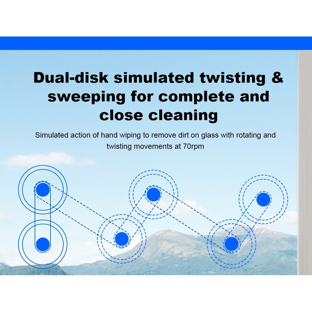 Robot curatare geamuri Liectroux YW610, aspiratie 2800Pa, rezervor 30ml, alb, 29x14.4x9.3cm