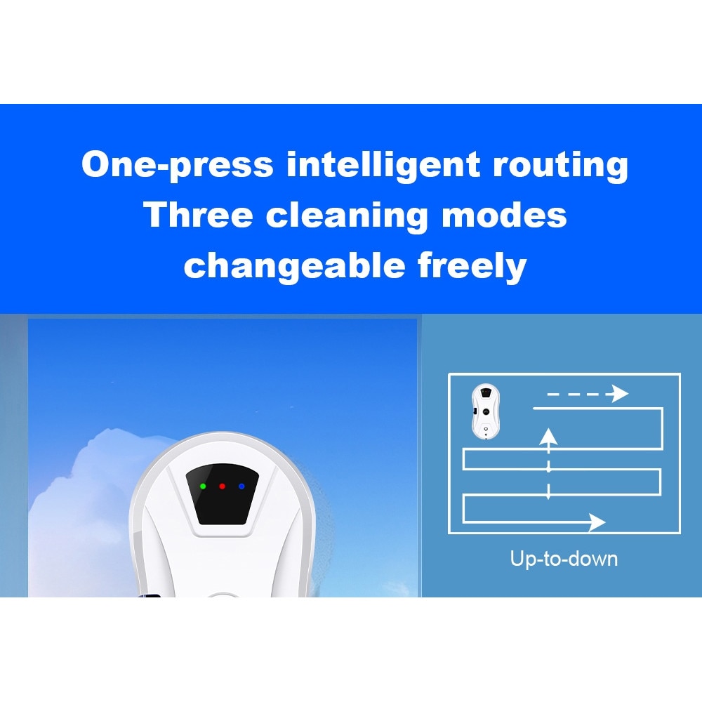 Robot curatare geamuri Liectroux YW610, aspiratie 2800Pa, rezervor 30ml, alb, 29x14.4x9.3cm