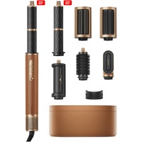 Ondulator multistyler Dreame Airstyle Pro AMF18A, 1300W, motor 110.000rpm, 60m/s, 3 trepte temperatura (28°C/55°C/80°C), 3 viteze, 7 accesorii (ondulator x2, perii netezire x2, perie rotativa, uscator, antistatic), 76dB, 290g, auriu