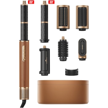 Ondulator multistyler Dreame Airstyle Pro AMF18A, 1300W, motor 110.000rpm, 60m/s, 3 trepte temperatura (28°C/55°C/80°C), 3 viteze, 7 accesorii (ondulator x2, perii netezire x2, perie rotativa, uscator, antistatic), 76dB, 290g, auriu