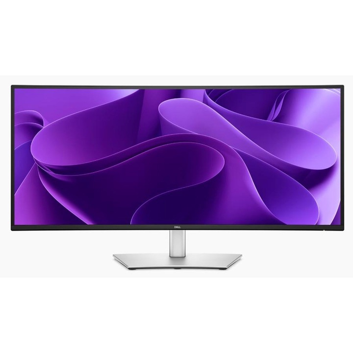 Monitor Dell, P3425WE, 34.1" Ívelt, WQHD AG, IPS, 100 Hz, 21:9, 5ms, 1500:1, 300 cd/m2, 3440x1440, HDMI, DP, USB-C PD akár 90W-ig, USB-C Hub, RJ45, PIP, PBP, Fekete