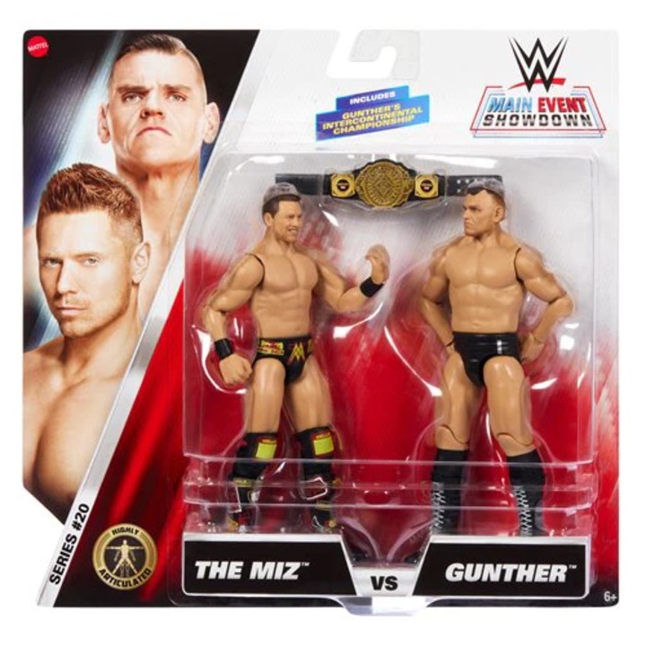 Set 2 figurine Gunther & The Miz WWE Main Event Showdown Series 20 15 cm