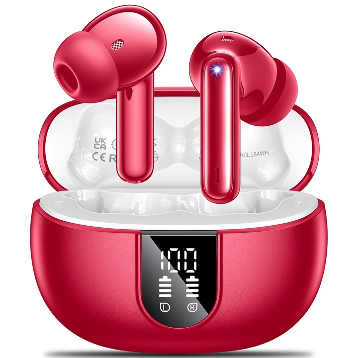 AOVOCE vezeték nélküli fejhallgató Bluetooth 5.3-mal, IPX7 vízállósággal, 42 órás akkumulátor-üzemidővel, többszínű
