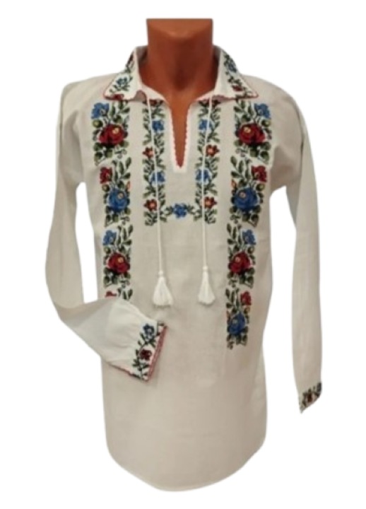 Ie traditionala pentru barbati, Alb-multicolor