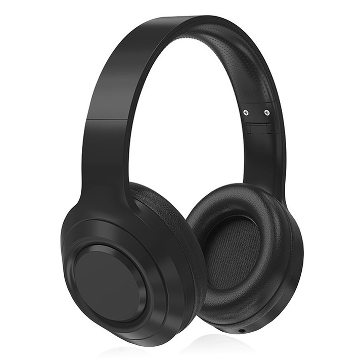 Vezeték nélküli fejhallgató, Bluetooth 5.0, összecsukható, beépített mikrofonnal, fehér, 400mAh, 24 óra üzemidő