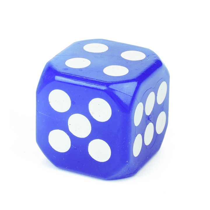Fényes dobókocka, kék, 3,5 cm, Vision XXI