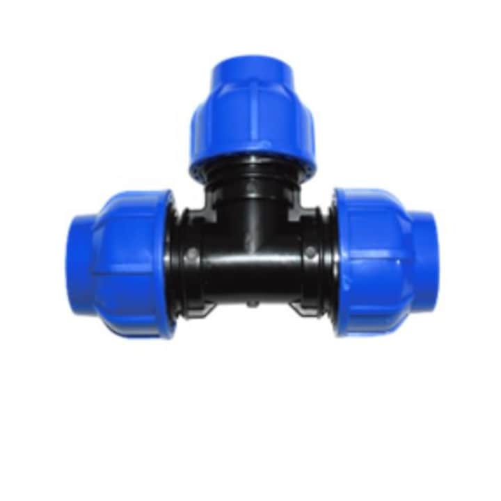Teu compresiune PEHD, egal, teava 32 mm, utilizat in instalatii apa