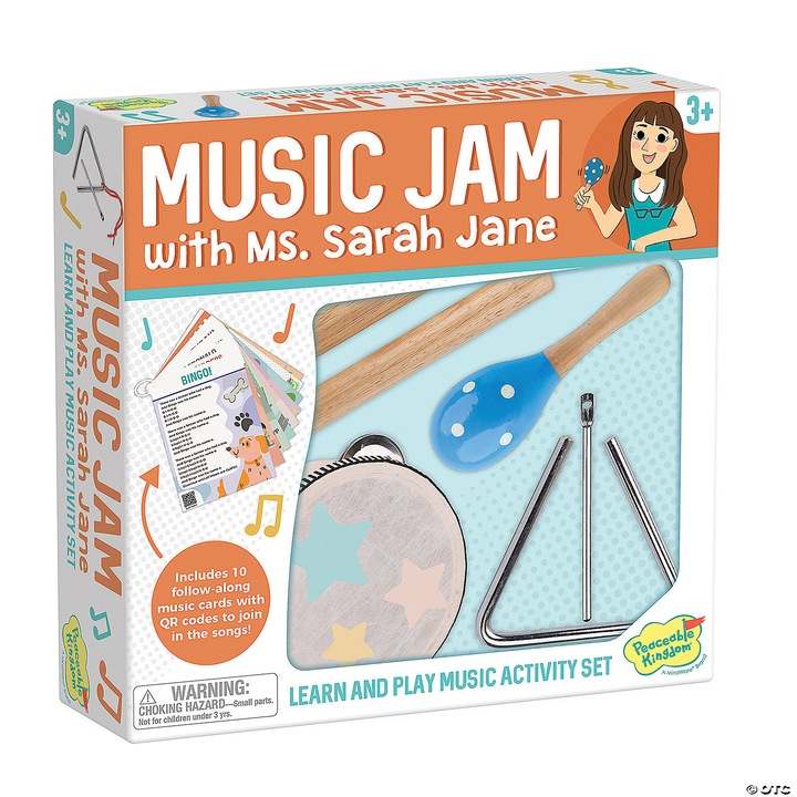 Set de instrumente muzicale din lemn si activitati, Music Jam with Ms. Sarah Jane Music Activity Set