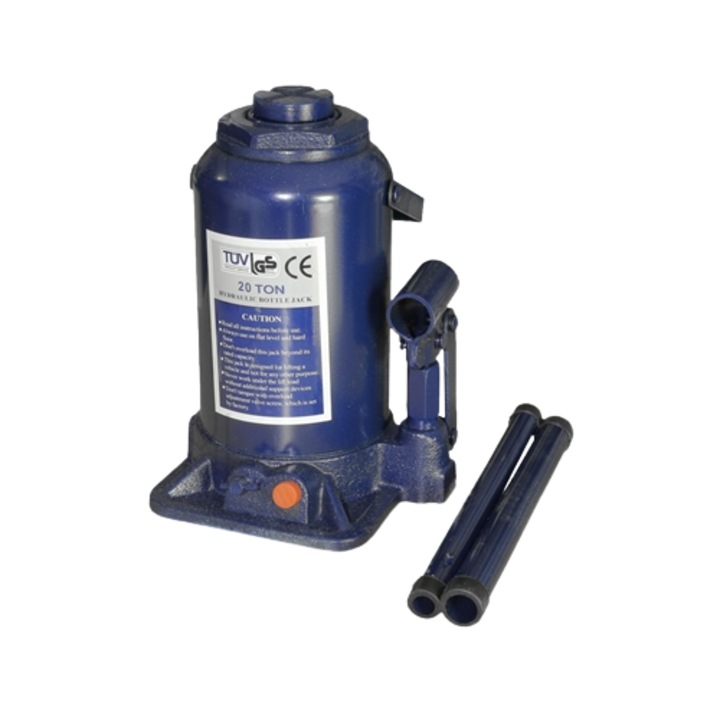 Хидравличен крик MVM, цилиндричен тип, товароподемност 20 тона, син