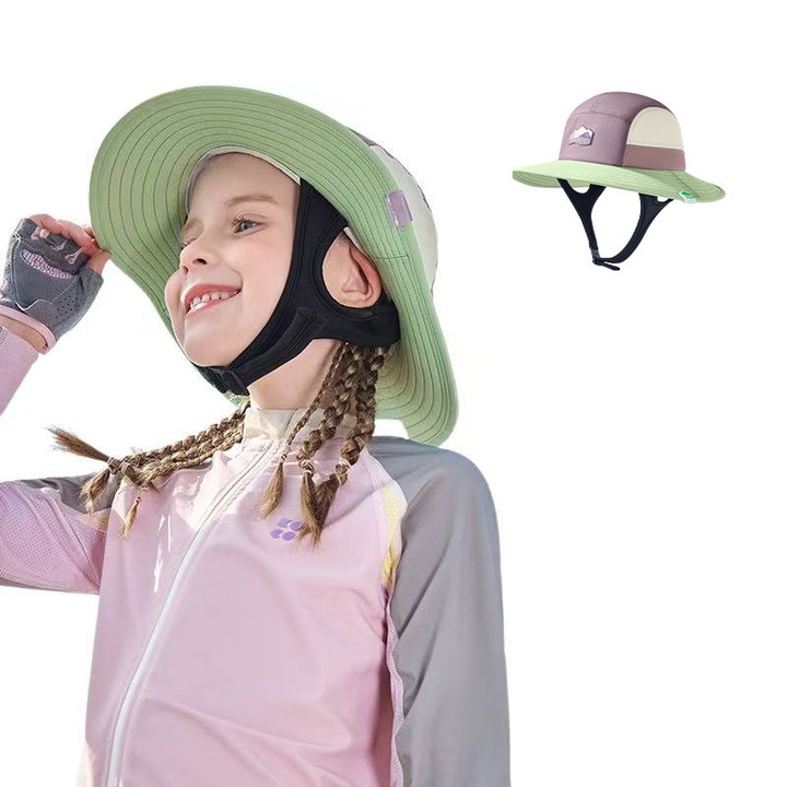 Sapca de soare pentru copii, palarie pescareasca, protectie UV, violet, dimensiune ajustabila for (8+ ani​) 54-56cm