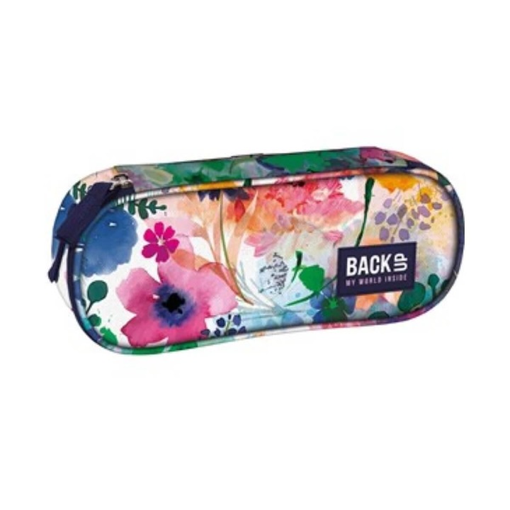 Ghiozdan scolar Back Up - cu arc, oval, 1 compartiment, fara incarcare, multicolor, 23 x 9 x 5 cm