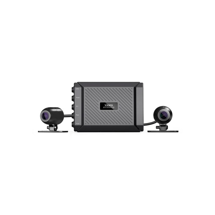 Camera video fata/spate pentru motociclete VIOFO MT1, 2 x 2 MP, WiFi, GPS Logger, slot card, microfon si difuzor, card 32GB inclus