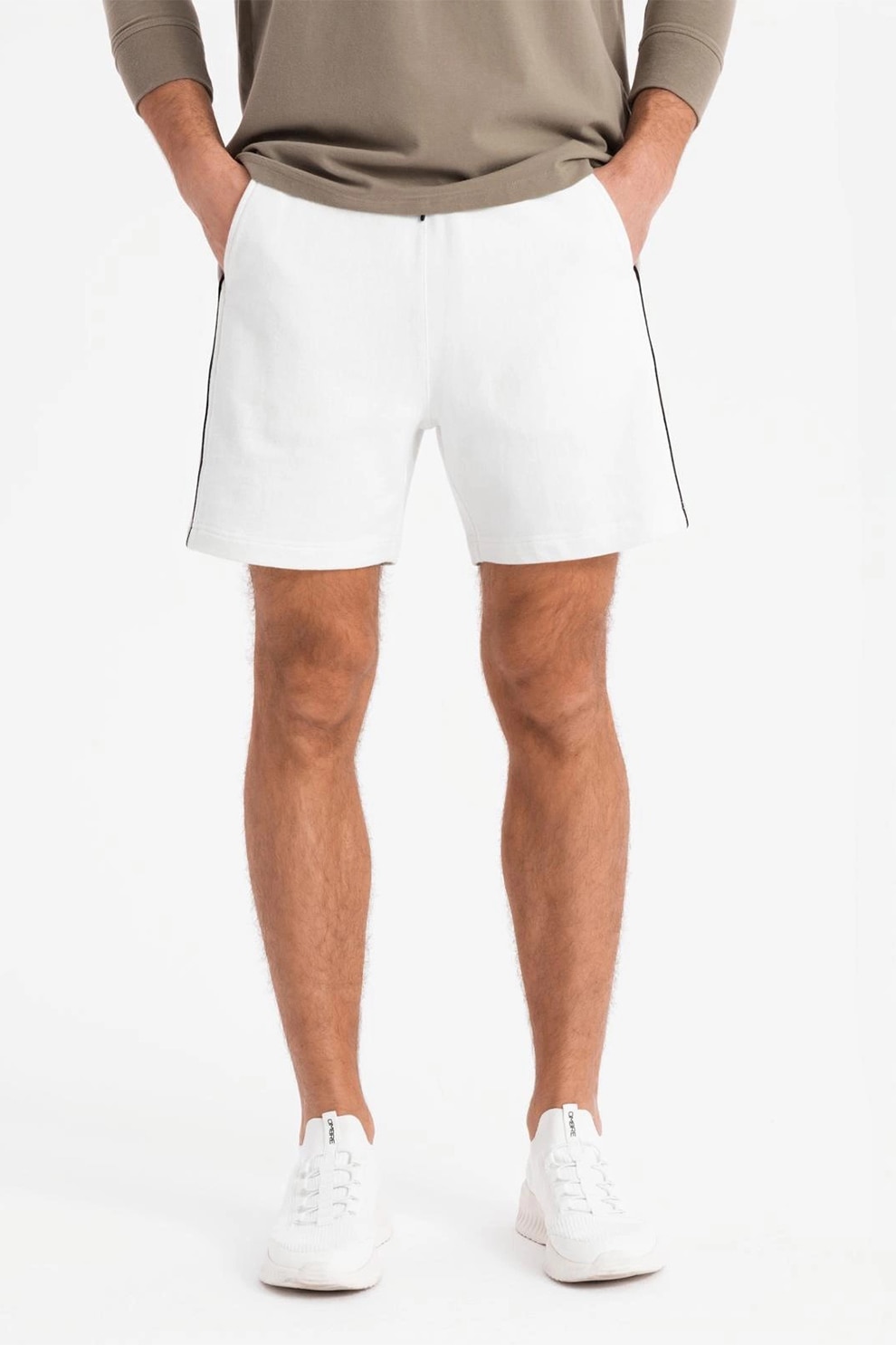 OMBRE, Pantaloni scurti relaxed fit cu buzunare laterale