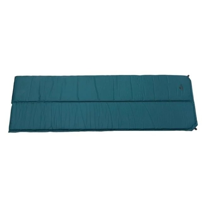 Saltea pentru Cort Camping, Auto Gonflabila, cu Husa, 190x65x3cm, Verde-albastrui