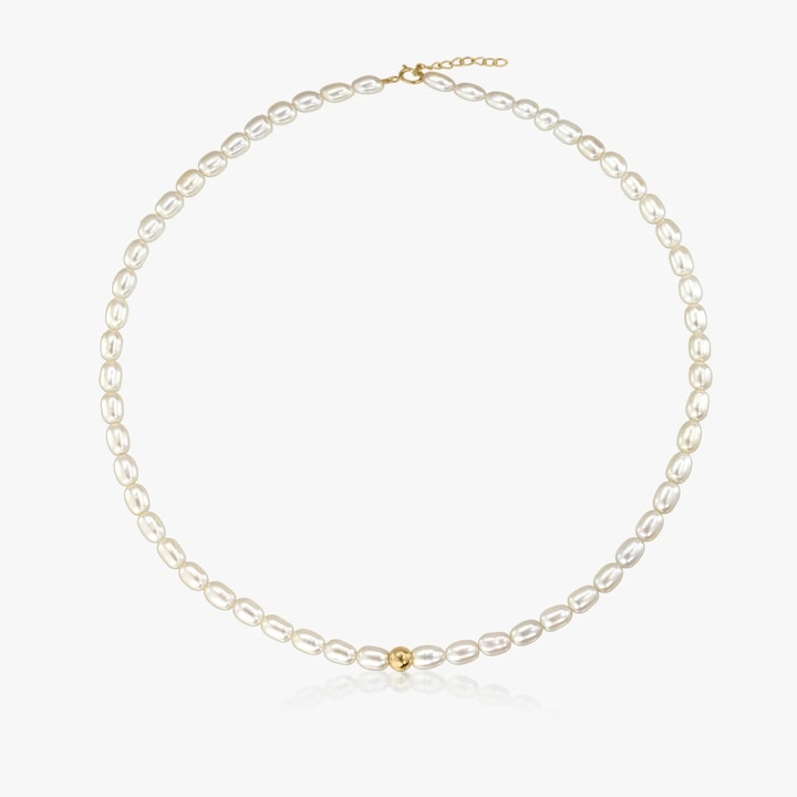 Colier din aur Faye - Perle naturale