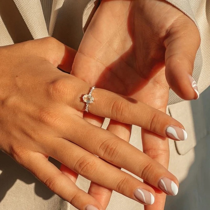 Inel din argint Selah - Piatra Lunii