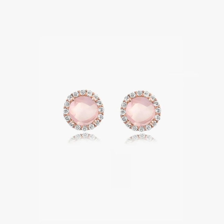 Cercei din argint Keira Rose - Cuart Roz