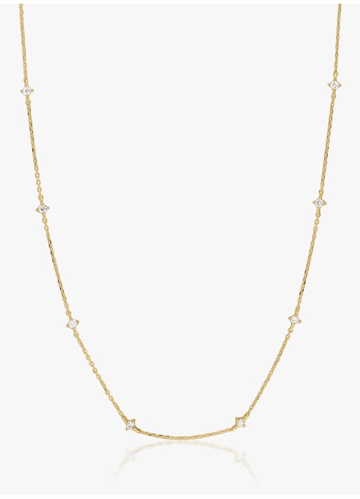 Colier din aur Starburst - Zirconiu