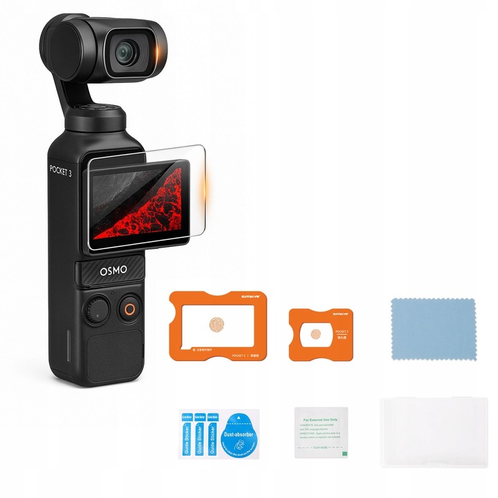Protector de ecran din sticla + lentila de acoperire AR pentru camera DJI Osmo Pocket 3, OP3-BHM992