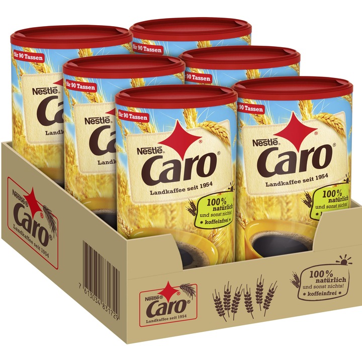 Cafea Instant Pudra Nestle Caro, Set 6 Pachete, Fara Cafeina, 6x200g
