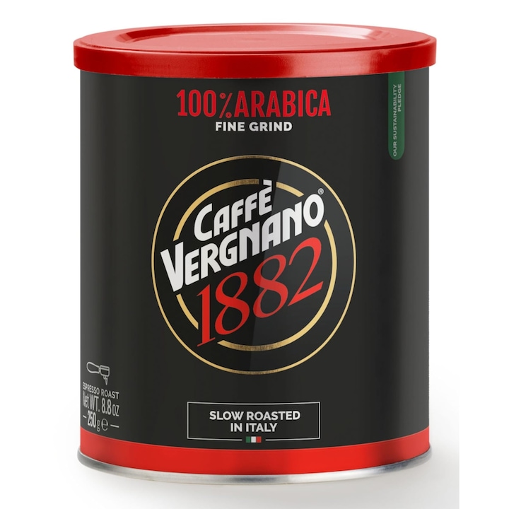 Caffe Vergnano 1882 Cafea 100% Arabica Macinata 250g