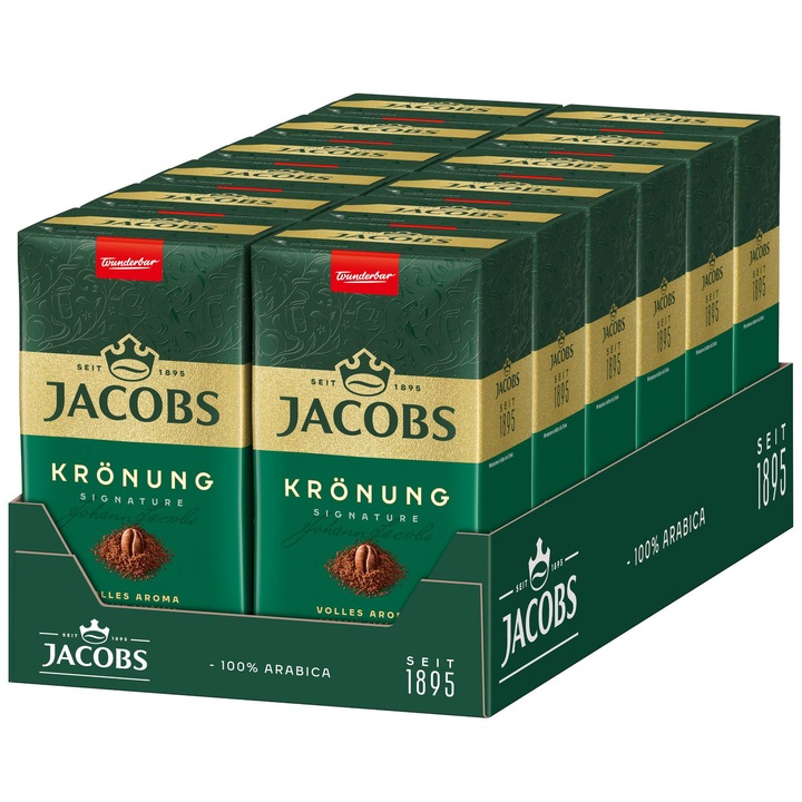 Cafea Filtranta Jacobs Kronung Classic, Macinata, Set 12x500g