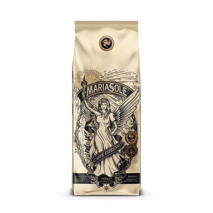 Cafea boabe MariaSole Espresso, prăjire tradițională, 1 Kg, pentru aparate automate