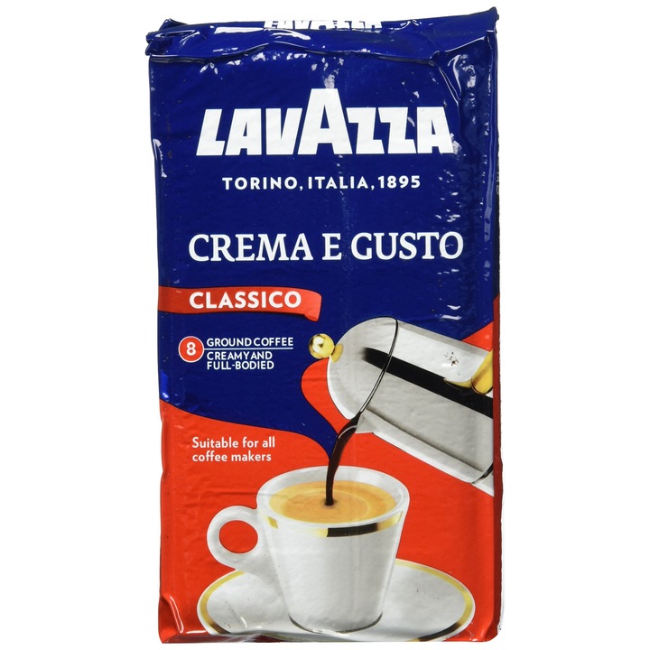 Café macinată Lavazza Crema E Gusto Nr. 7, set 20 x 250g, ciocolată caldă