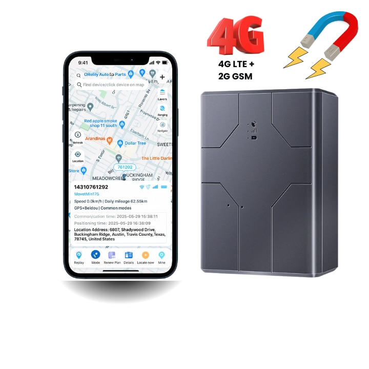 TKMARS S1 Localizzatore GPS 4G Auto – Tracker Mini Con Magnete, Allarme SOS, Batteria 700mAh, Copertura Globale - 3