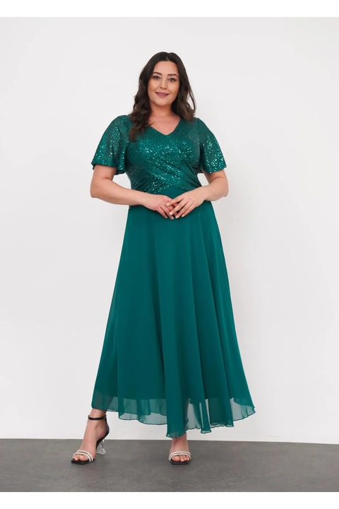 Rochie eleganta Fabiana, Verde