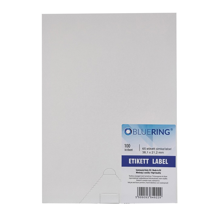 Etichete Bluering, 38.1 x 21.2 mm, 6500 etichete, 100 coli/top