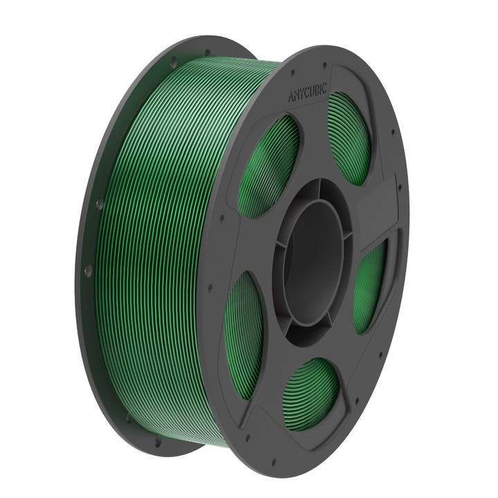 Filament, Anycubic PLA Silk Dual-Color, 1kg, Negru-Verde, pentru imprimanta 3D