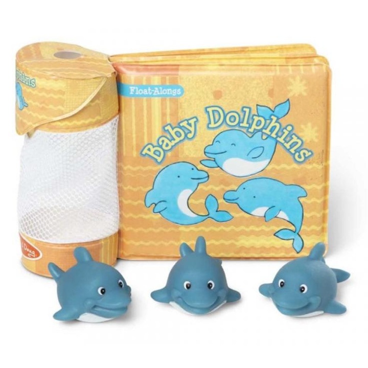 Melissa & Doug 2412018 Fürdojáték: Vízálló könyv, bébi delfinek - Melissa & Doug