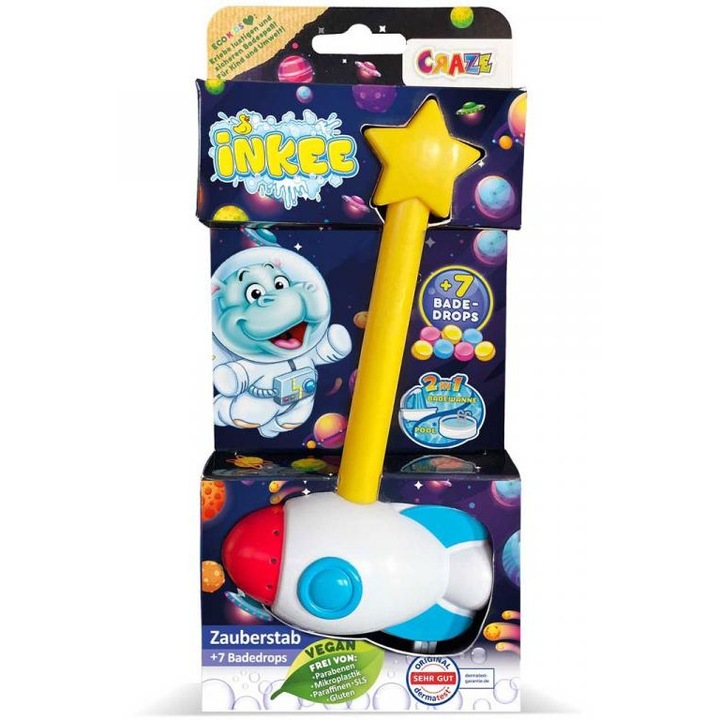 Flair Toys 9040447 Craze Inkee: Vegán fürdő tabletta csomag rakétával