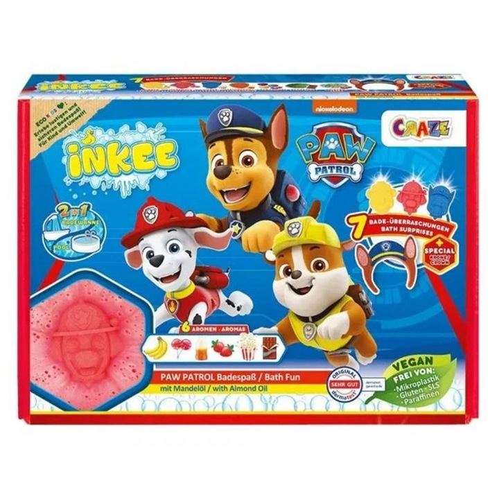 Flair Toys 9053799 Craze: Inkee Mancs őrjárat nagy vegán fürdőszett