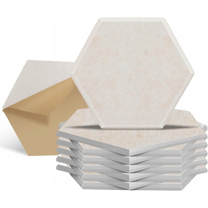 Panouri acustice autocolante Luka 30x25.5x1 cm camel set 12 buc