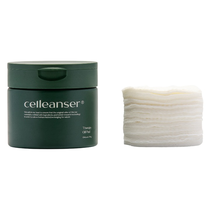 Tonizáló korongok hidratáló, nyugtató és gyógyító hatással, Celleanser terápiás olajpárna - koreai kozmetikumok, bármilyen bőrtípusra, növényi kivonattal, 60 darab