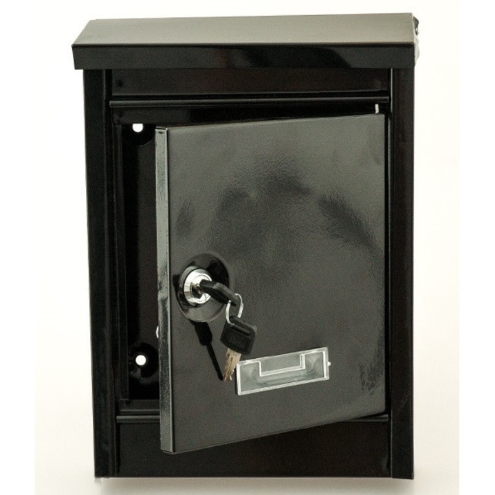 Cutie postala, Luka, neagra, 216x305x94mm, set cu 2 chei