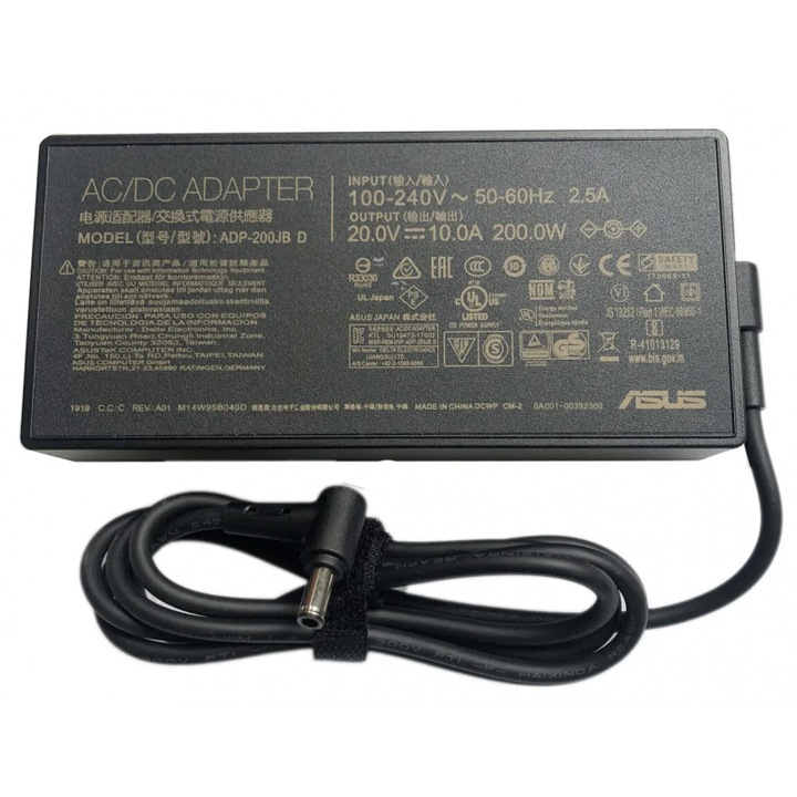 Incarcator pentru laptop Asus ROG Zephyrus G15 GA503 GA503Q GA503QS GA503QR ADP-200JB D 200W 10A 20V Conector 6.0 * 3.7mm