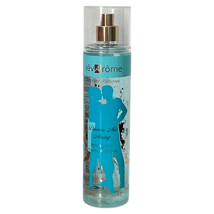 Csillámos parfüm – RevArome Dance Me Away – Shimmer and Shine – gyümölcsös-fás frissesség – 240 ml