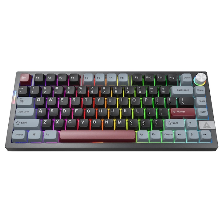 Tastatura Mecanica Wireless NuPhy Halo IO Series, Layout 75% ANSI, 2.4 GHz Bluetooth, Blush Max Switch, Alb