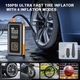 Starter auto multifunctional iHunt Survival AUTO KIT 7-in-1, 8000mAh, 12-16V, Starter Auto 500-1000A / Baterie Externa / Compresor Aer 3-150PSI / Monitorizare Presiune / Lanterna Camping, Negru
