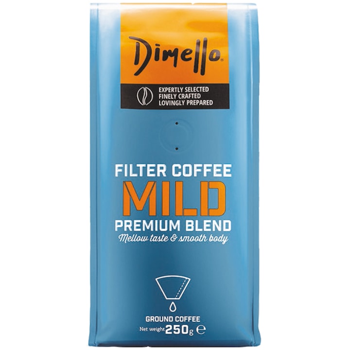 Cafea macinata, DIMELLO, Filtru Mild, Medium roast, 250 g