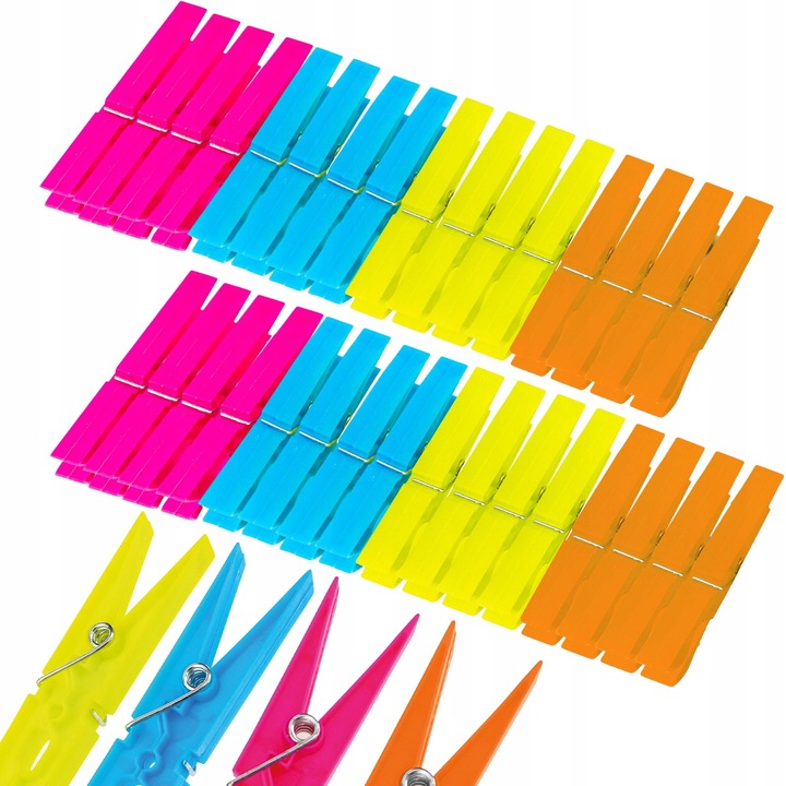 Set 32 clesti pentru rufe, PrzydaSie, multicolor, 9.7x1.2x2cm