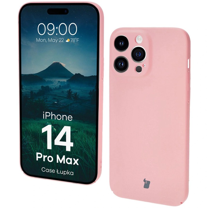 Калъф, Bizon Case Lupka за iPhone 14 Pro Max, Розов